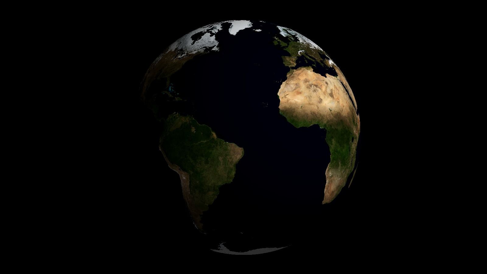 Globo terrestre RRTB em fundo negro