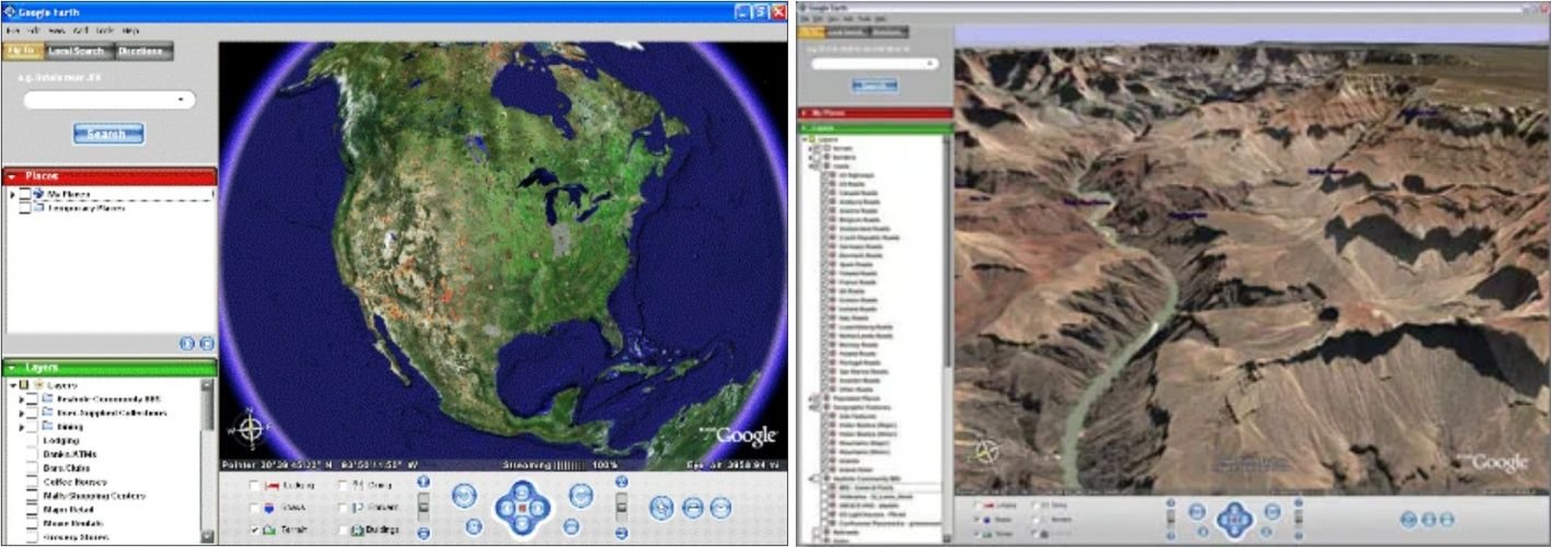 google-earth-2005-interface