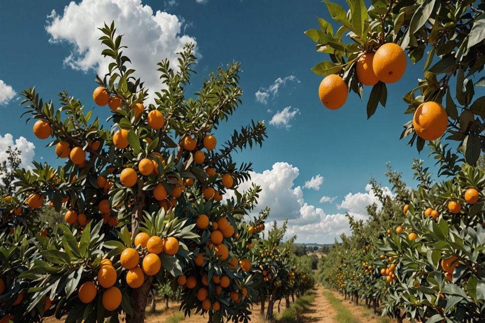 estoque, CO2, laranjeiras