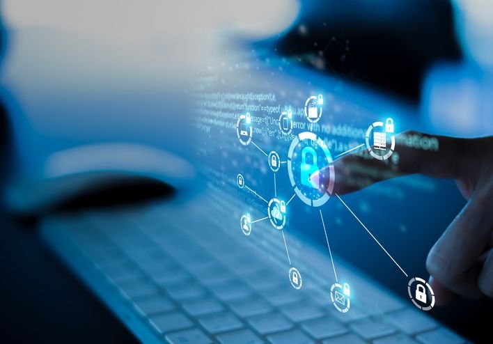 ilustracao-de-cadeado-virtual-em-cima-de-um-teclado