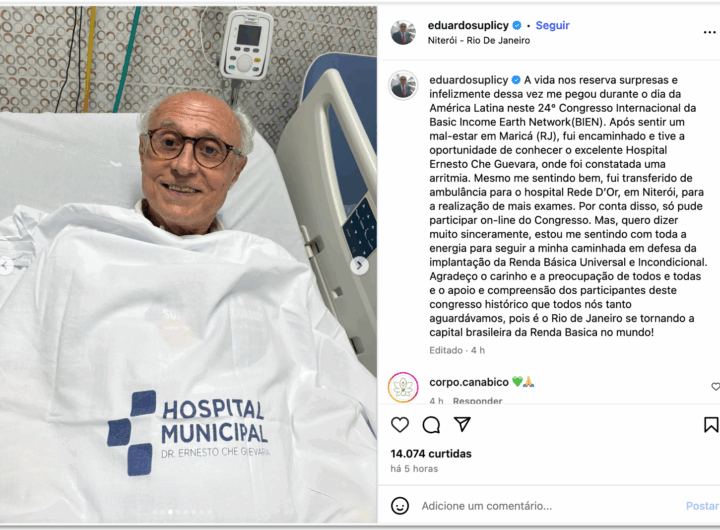 Suplicy é internado após mal-estar e participa de evento por vídeo