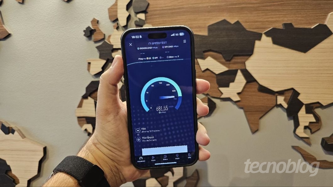 Teste de velocidade no 5G da TIM