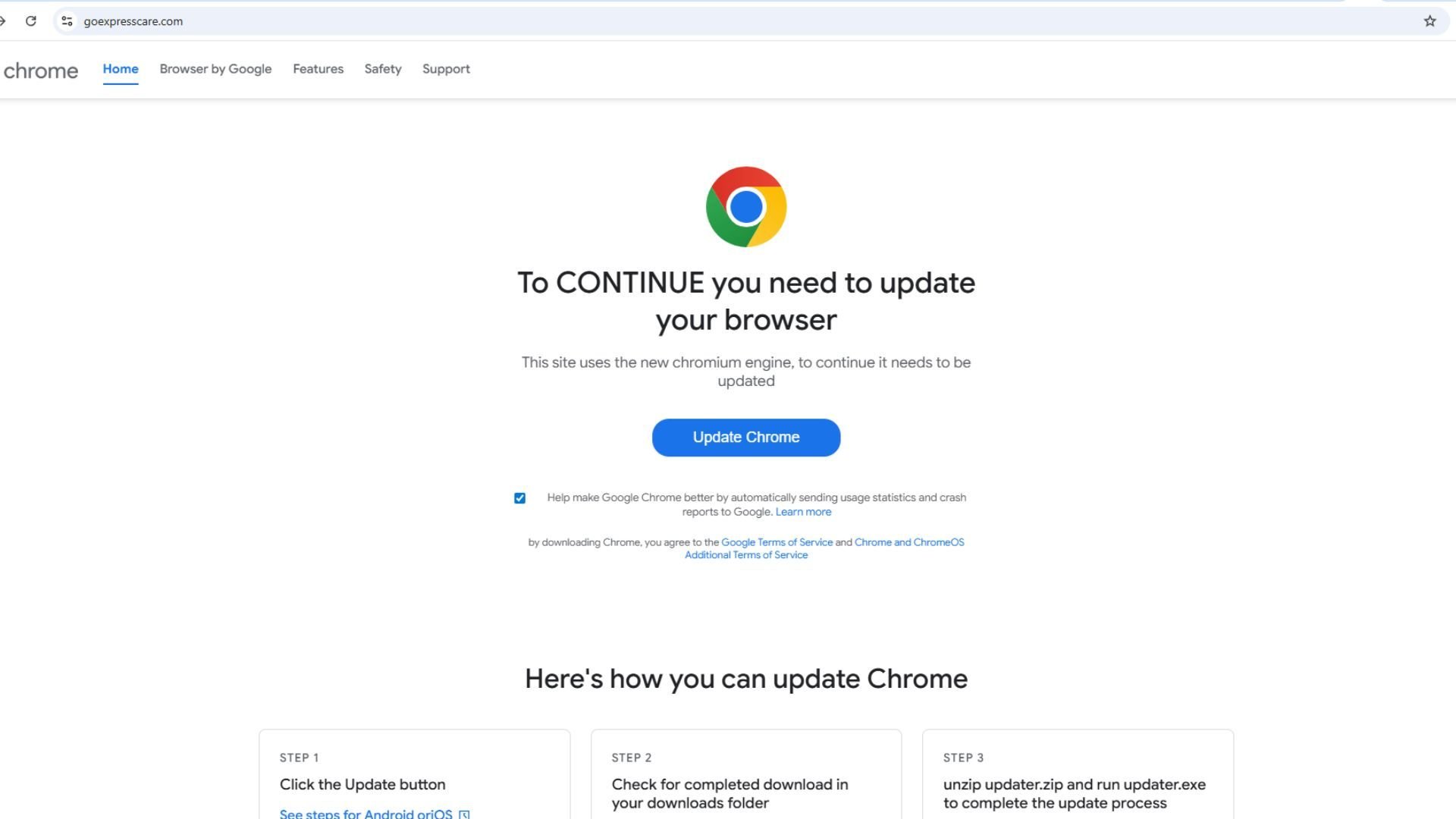 atualização-chrome-falsa