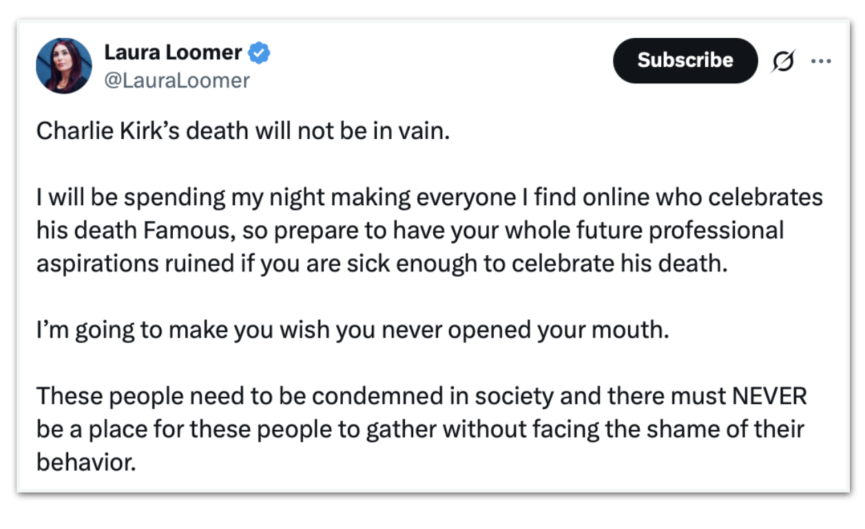 Laura Loomer Charlie Kirk