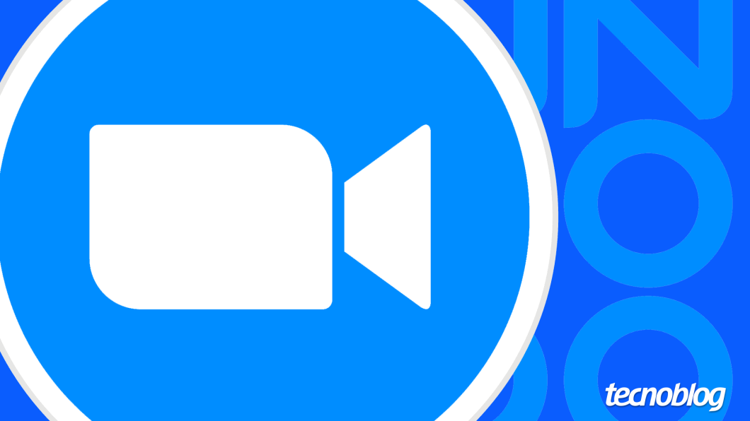 Ilustração com o ícone do app de videoconferência Zoom
