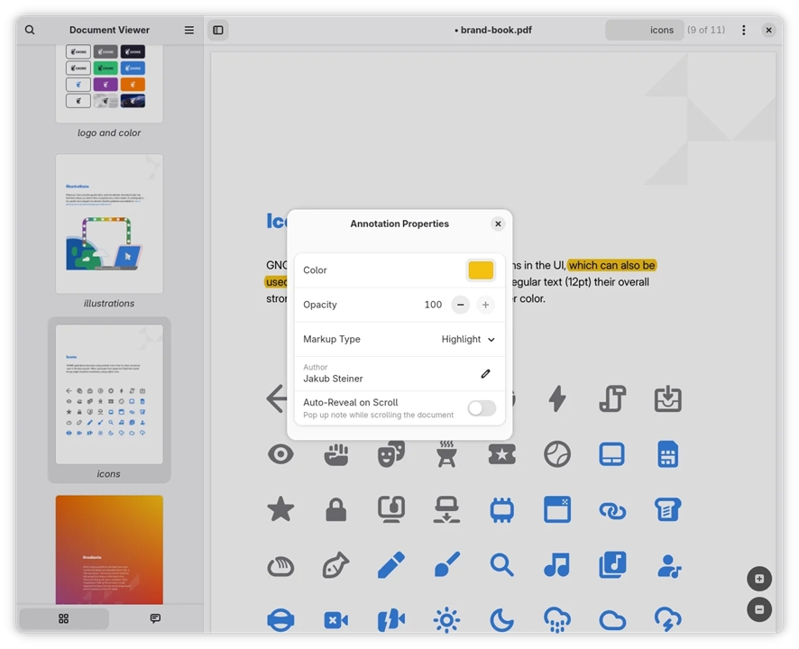 Papers para Gnome 49