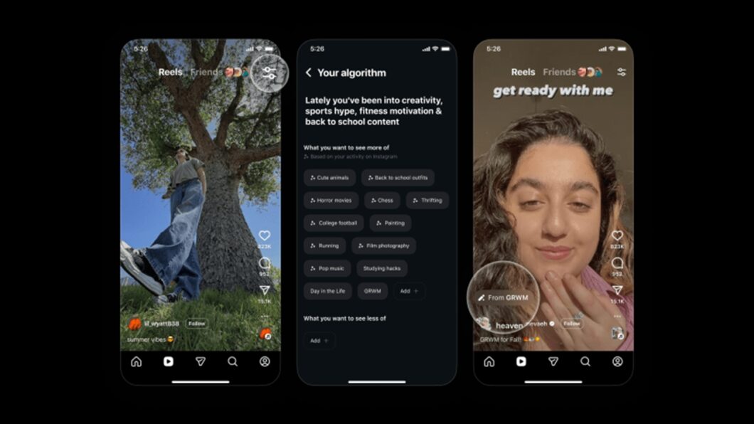 Ajustes de tópicos no Instagram