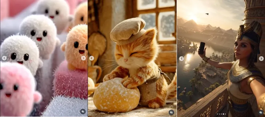 Mark Zuckerberg mostra exemplos de vídeos criados por IA no Vibes.