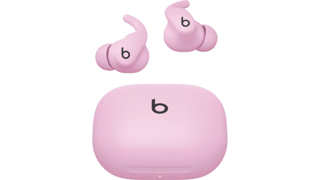 Supostos fones Powerbeats Fit na cor rosa