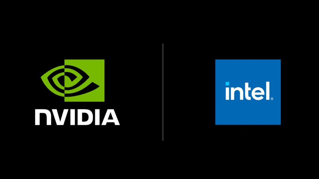 Logotipos da Nvidia e da Intel
