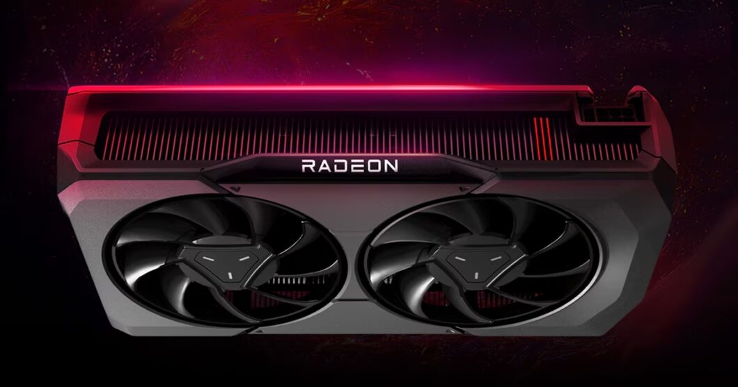 Ilustração da placa de vídeo Radeon