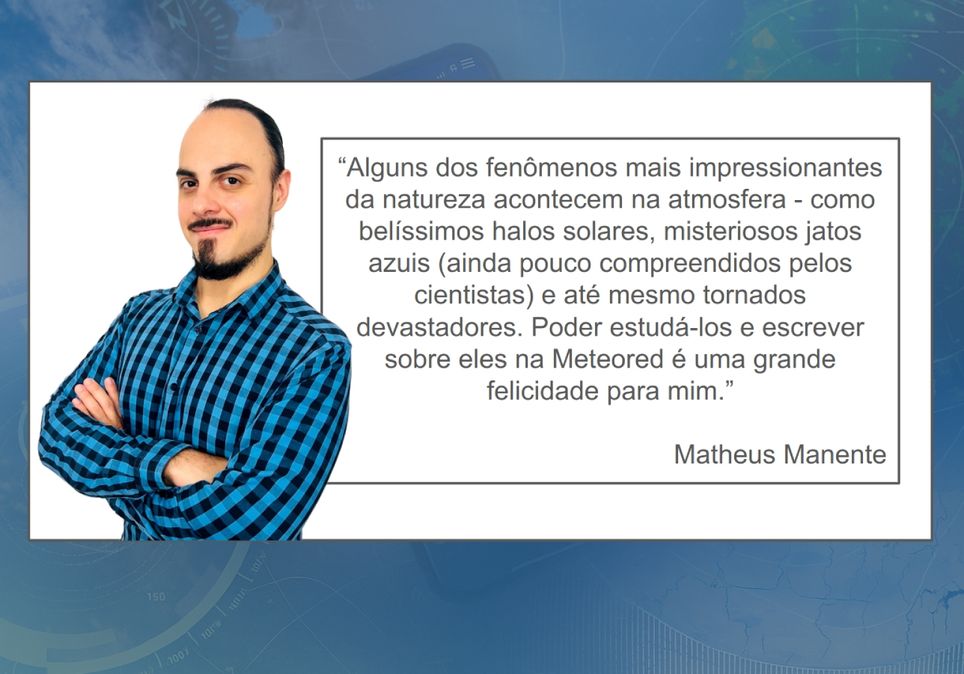 Matheus Manente conta sobre seu interesse pela meteorologia.