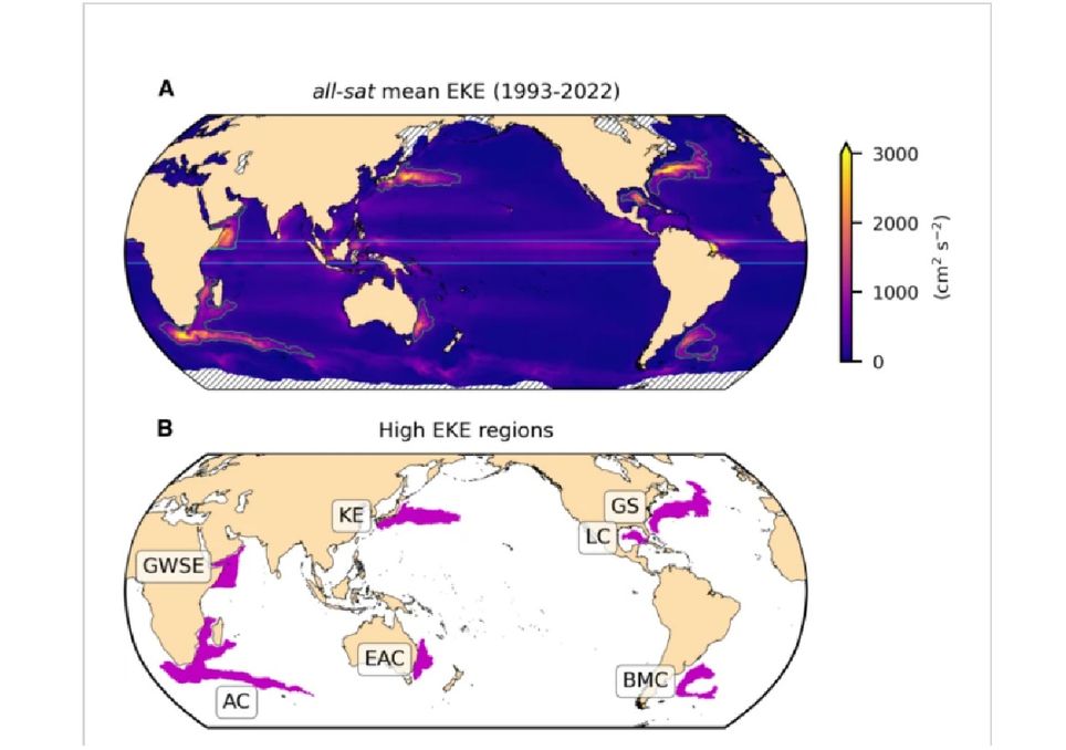 Correntes oceânicas e energia EKE Correntes oceânicas e energia EKE
