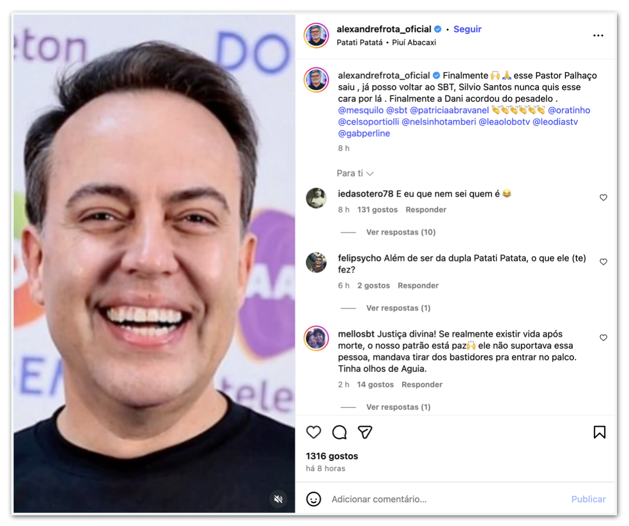 Alexandre Frota sobre saída de Rinaldi Faria