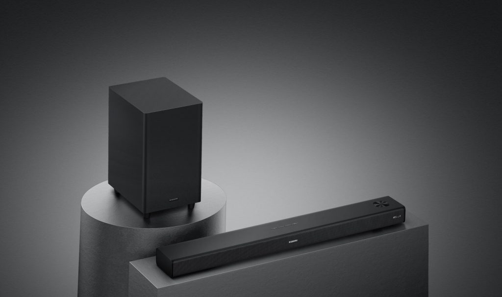 soundbar-xiaomi-31ch-preta-com-subwoofer-design-minimalista-para-home-theater