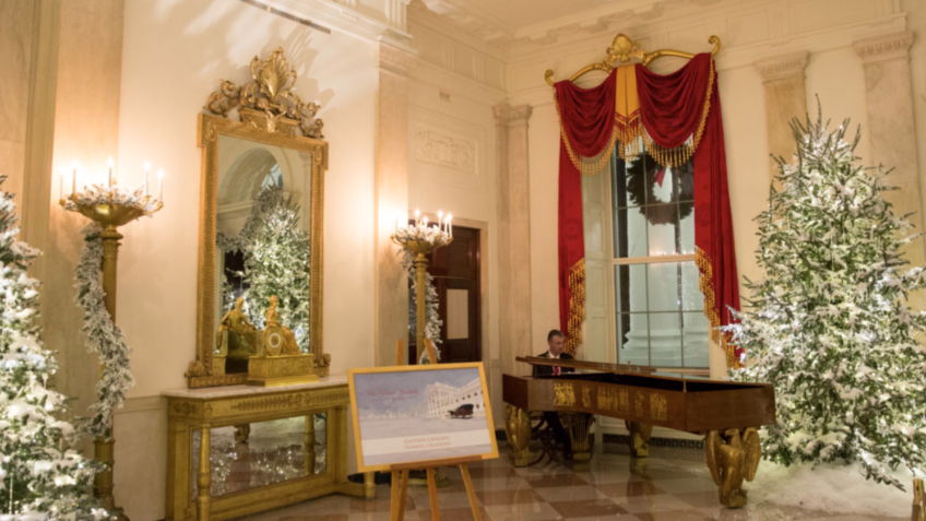 Decoração da Casa Branca em 2017