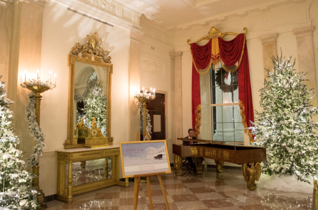 Decoração da Casa Branca em 2017