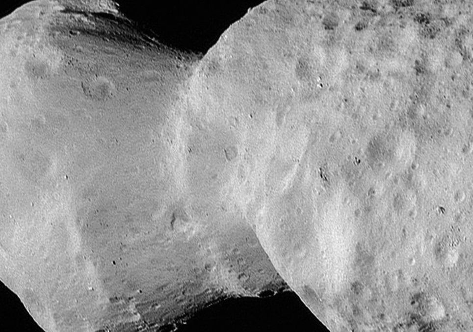 Imagem do asteroide Donaldjohanson capturada pela espaçonave Lucy da NASA.