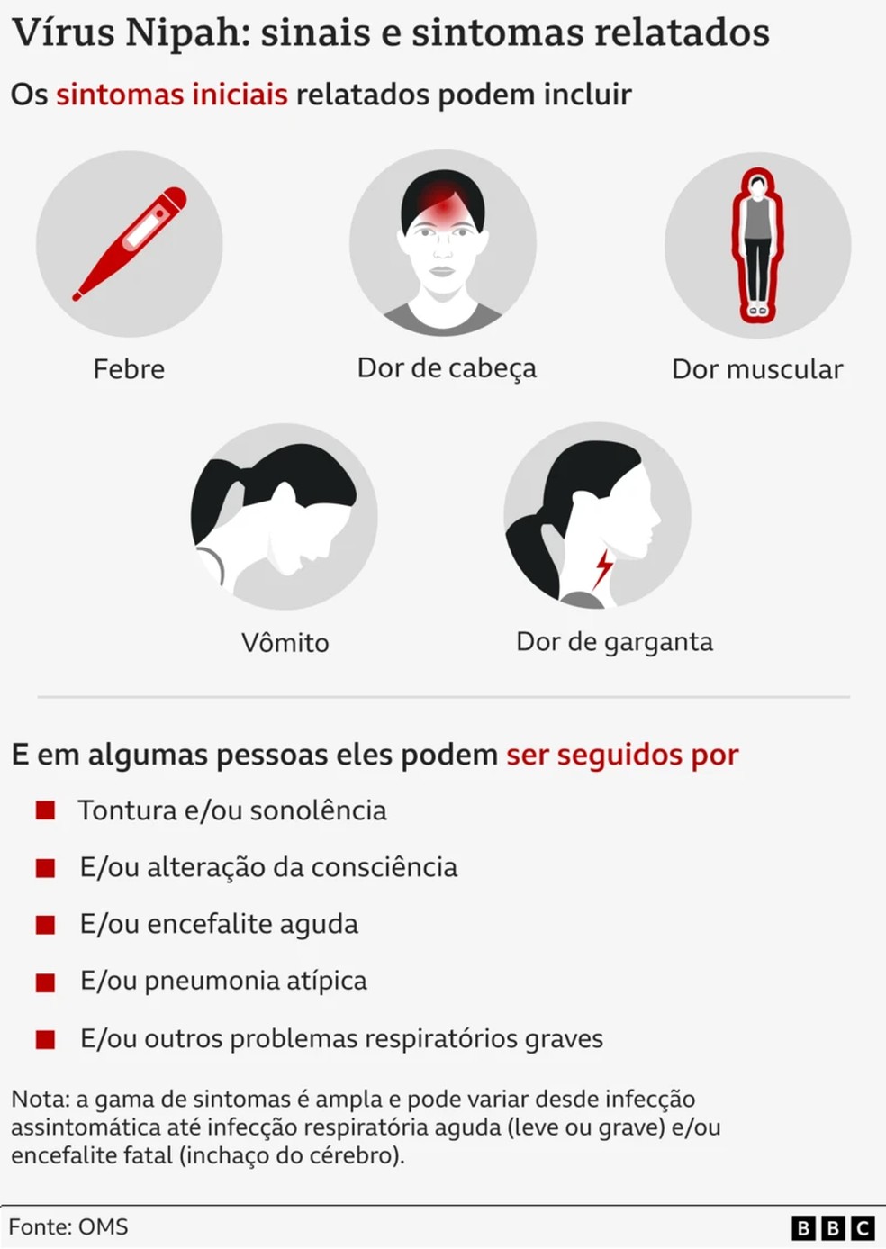 Vírus Nipah deixa vírus em alerta — Foto: Arte/BBC