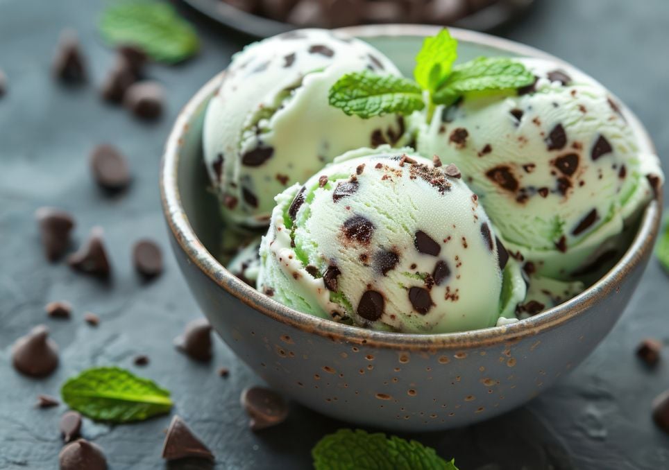 sorvete de hortelã sorvete de hortelã