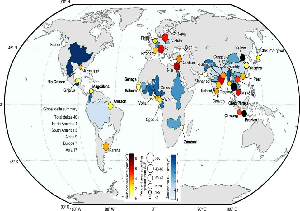Deltas e deslizamentos de terra