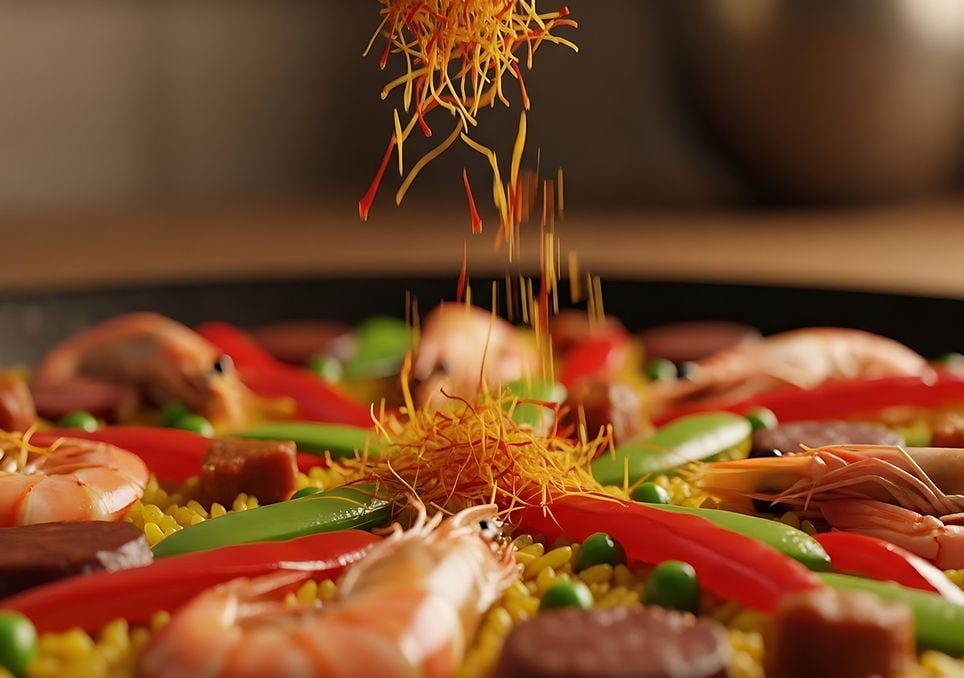 Paella, açafrão