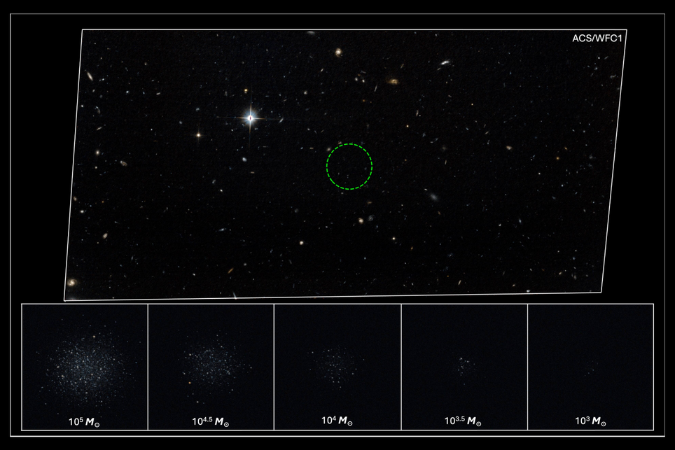 Cloud-9 é um objeto que não conseguiu formar estrelas no passado e virou um halo de matéria escura com gás. Crédito: Anand et al. 2025