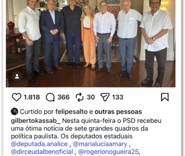 Em ofensiva por filiações, PSD convida relator da PEC da Segurança