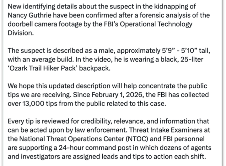 FBI eleva para US$ 100 mil recompensa por informação sobre desaparecida