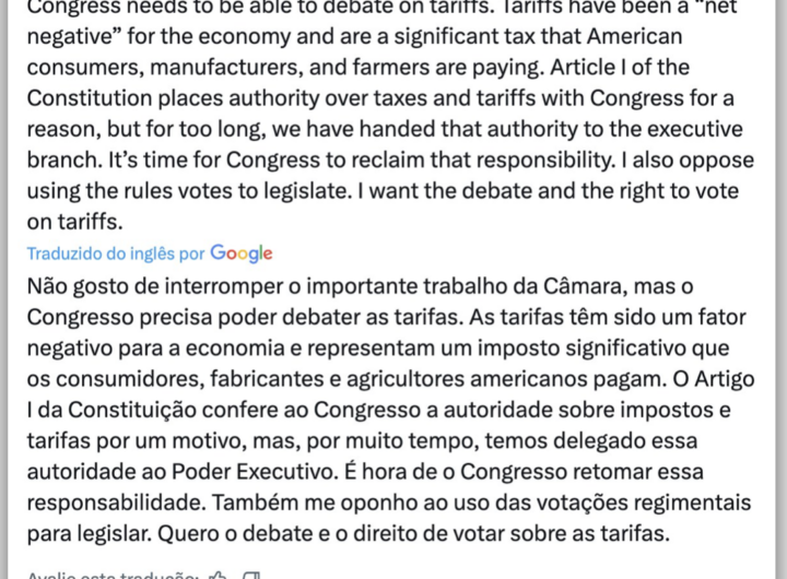 Republicanos perdem votação na Câmara sobre tarifas contra Canadá