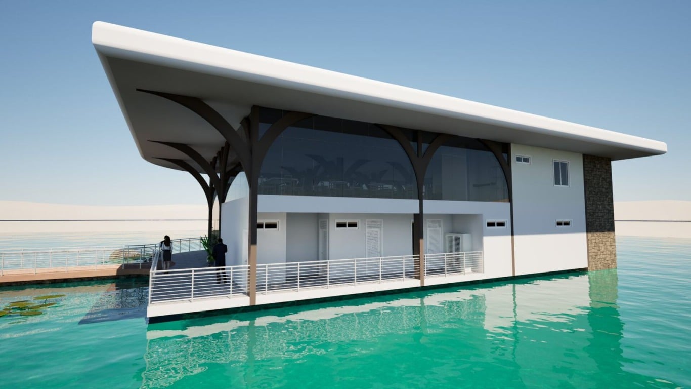 Projeto do restaurante do Lago dos Americanos no Parque Anauá (Foto: Seinf)