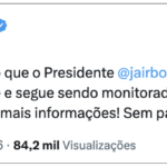 Bolsonaro passa mal e segue monitorado, diz Carlos