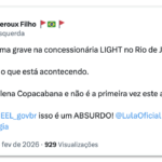 Apagão atinge Copacabana e Leme no Carnaval desde domingo