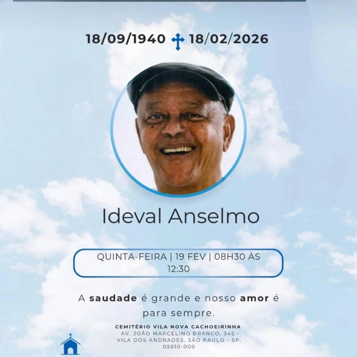 O compositor de sambas-enredo do Carnaval paulista faleceu em 18 de fevereiro, Quarta-Feira de Cinzas. Velório acontece nesta quinta (19) - Metrópoles