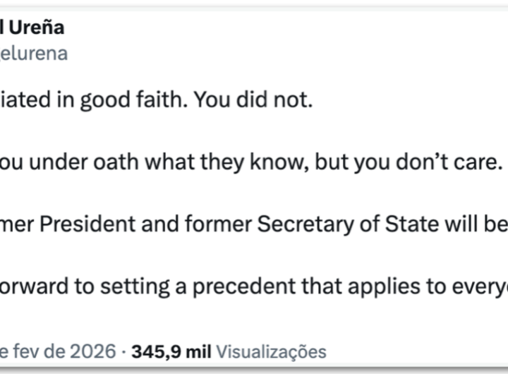 Bill e Hillary Clinton decidem depor no caso Epstein