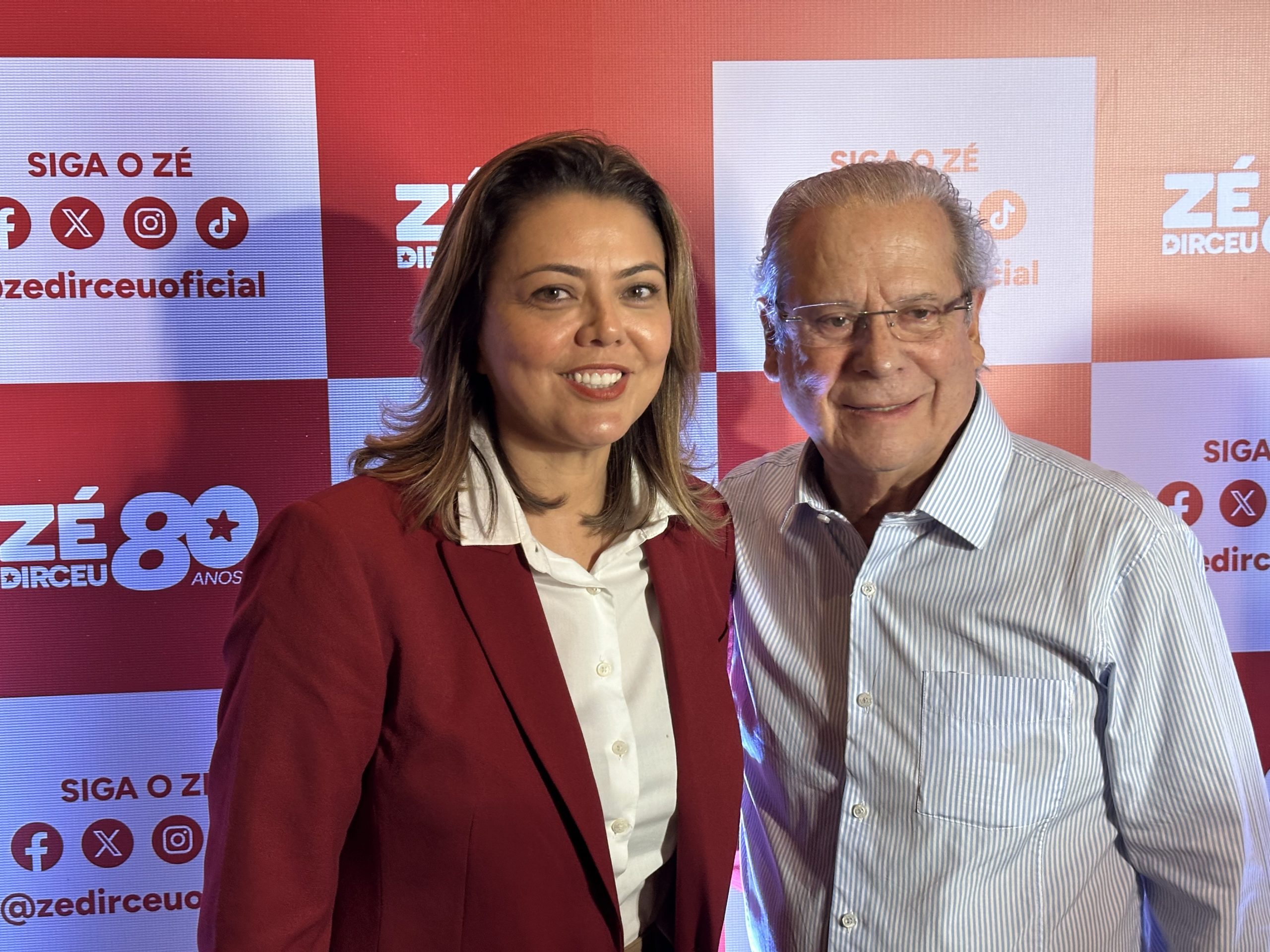 Zé Dirceu e a senadora Leila do Vôlei (PDT-DF) 