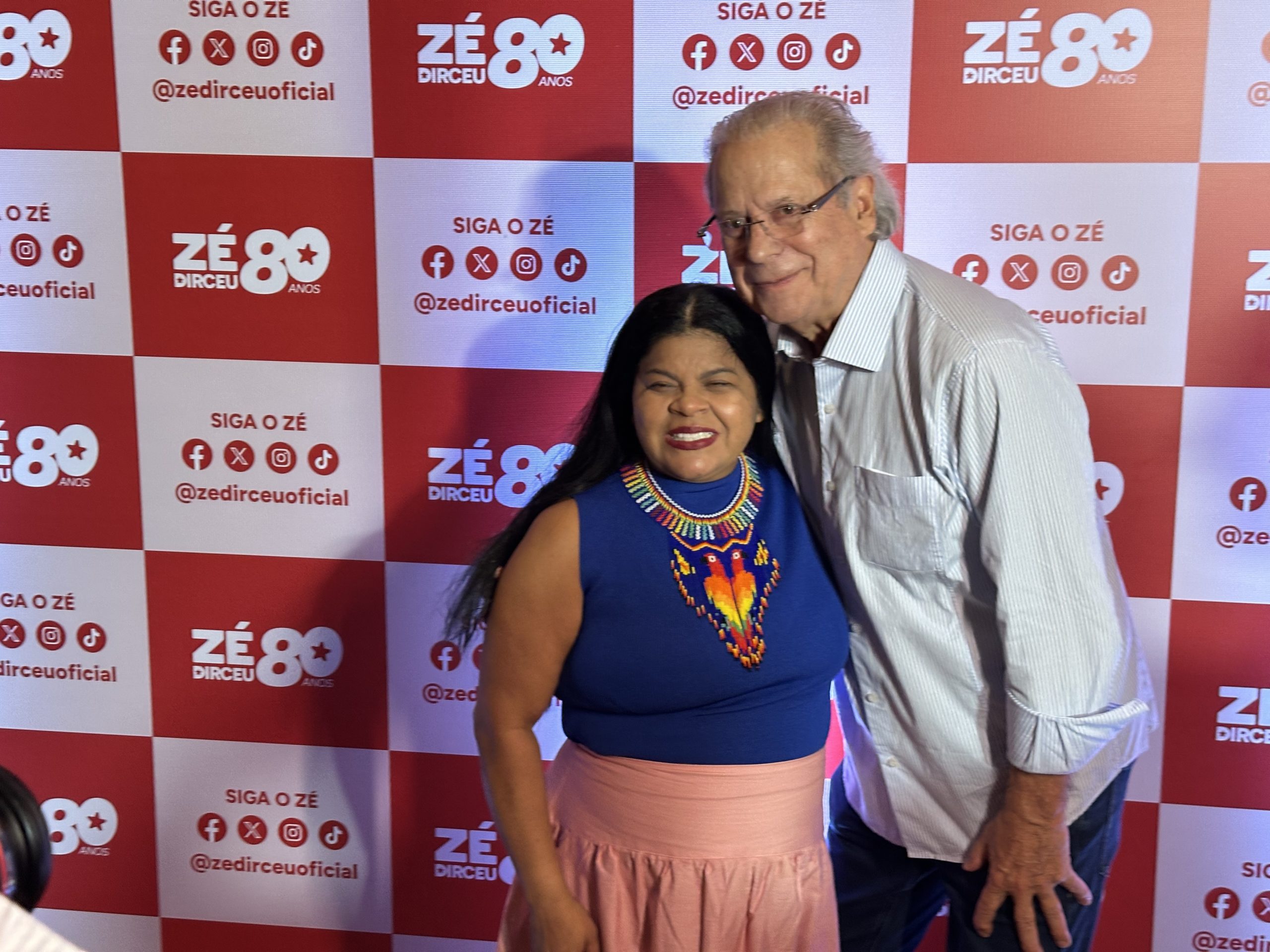 Zé Dirceu e a ministra dos Povos Indígenas, Sonia Guajajara