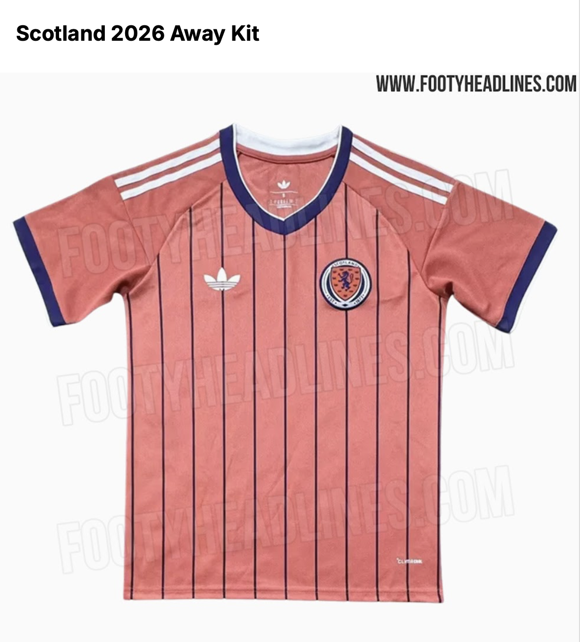 Site vaza imagem da camisa reserva da Escócia; seleção está no mesmo grupo do Brasil 