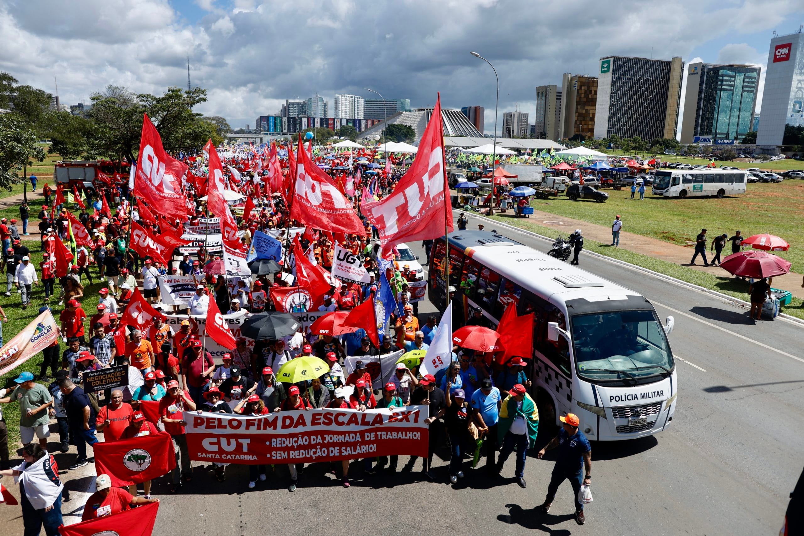 A marcha foi realizada na Esplanada dos Ministérios