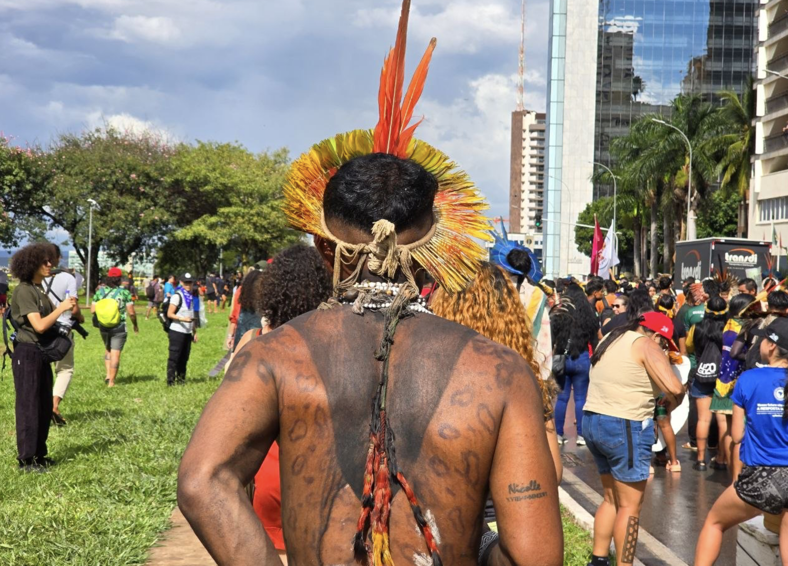Cerca de 7.000 indígenas estão no ATL (Acampamento Terra Livre)