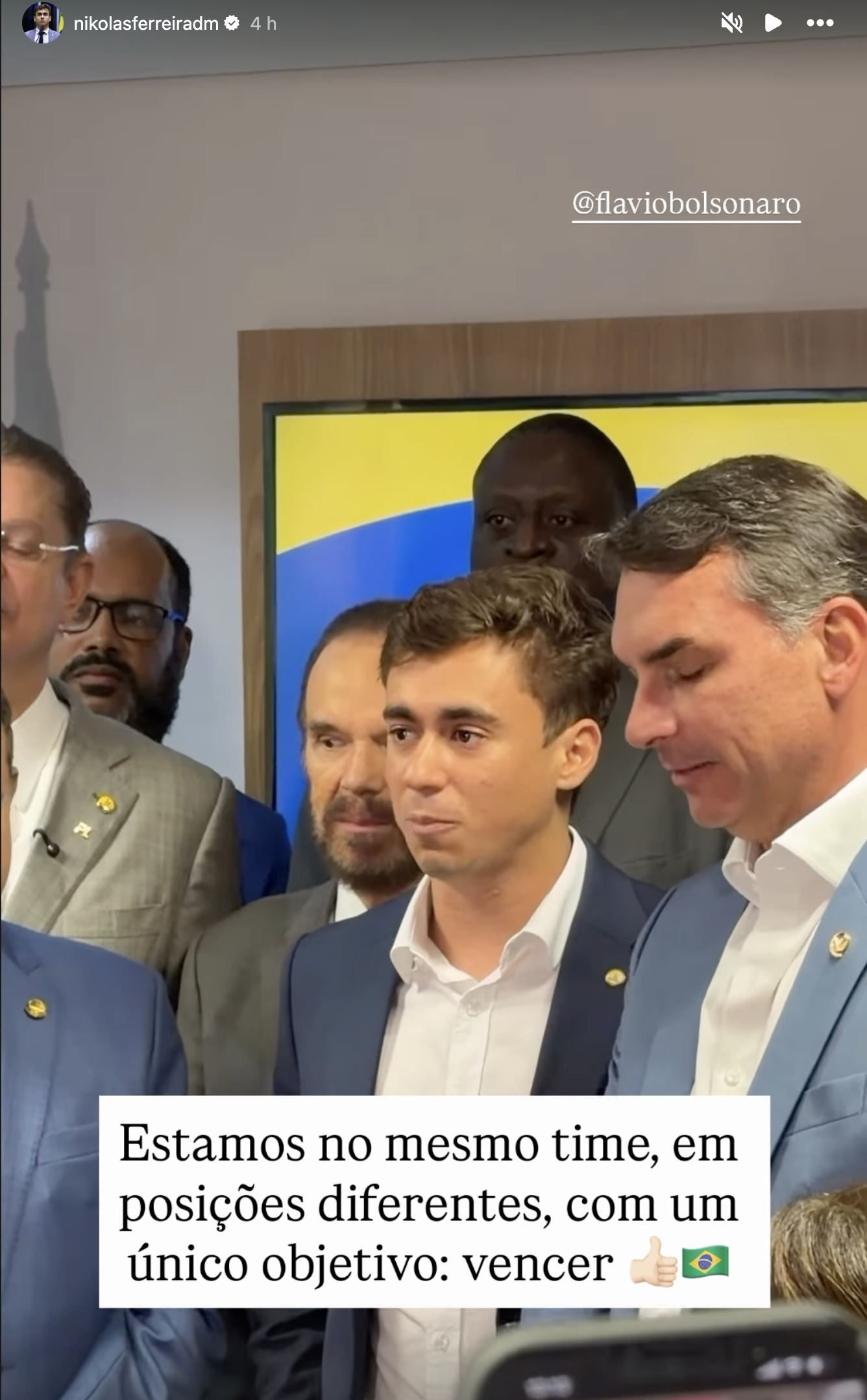 Após atrito com Eduardo, Nikolas se encontra com Flávio: “Mesmo time”